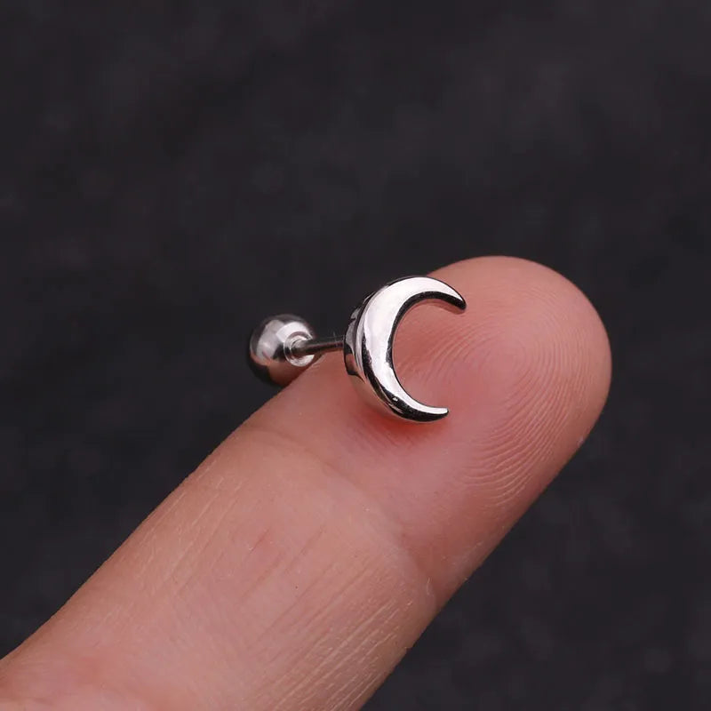 New Design Cz Curved Bar Cartilage Earring Conch Piercing Helix Stud Ear Piercing Jewelry