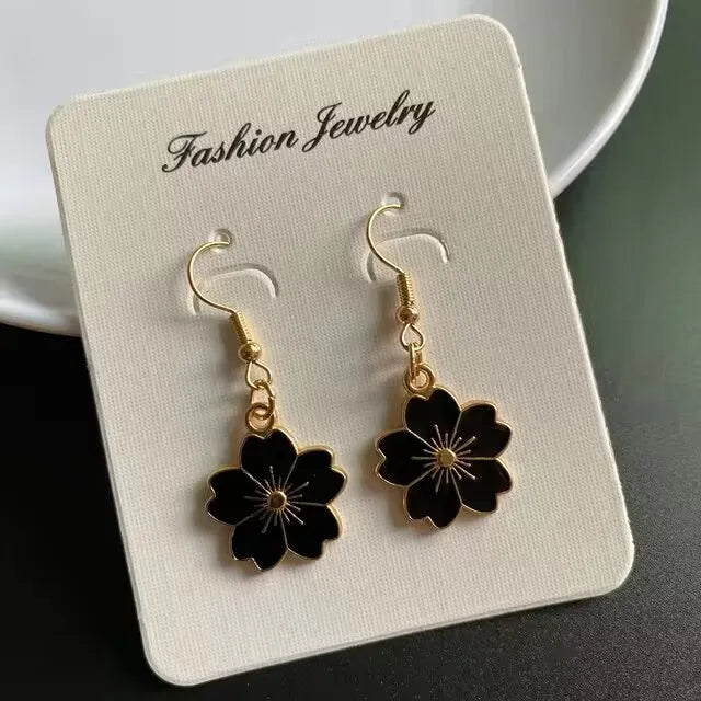 Korean Fashion Flower Earrings e for Girl Women White Yellow Color Trendy Earrings Gift for women