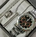 Business Steel Straps Round Dial Wrist Watches
