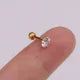 New Design Cz Curved Bar Cartilage Earring Conch Piercing Helix Stud Ear Piercing Jewelry