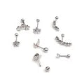 New Design Cz Curved Bar Cartilage Earring Conch Piercing Helix Stud Ear Piercing Jewelry