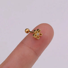 New Design Cz Curved Bar Cartilage Earring Conch Piercing Helix Stud Ear Piercing Jewelry