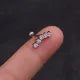 New Design Cz Curved Bar Cartilage Earring Conch Piercing Helix Stud Ear Piercing Jewelry