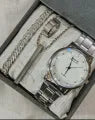 Business Steel Straps Round Dial Wrist Watches