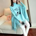 Winter Fleece Cape Shawl for Women Warm Stylish Layering Wrap