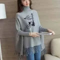 Winter Fleece Cape Shawl for Women Warm Stylish Layering Wrap
