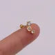 New Design Cz Curved Bar Cartilage Earring Conch Piercing Helix Stud Ear Piercing Jewelry