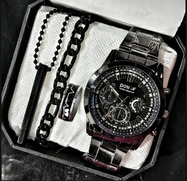 Pack Of 4 /Only Watch Top Fashion Men's Business Watch Deal