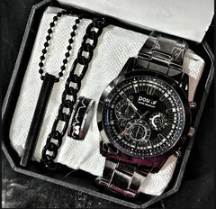 Pack Of 4 /Only Watch Top Fashion Men's Business Watch Deal
