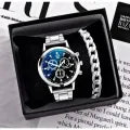 Business Steel Straps Round Dial Wrist Watches