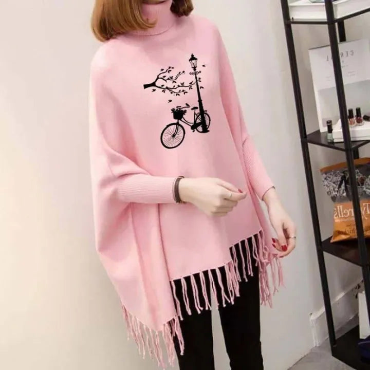 Winter Fleece Cape Shawl for Women Warm Stylish Layering Wrap